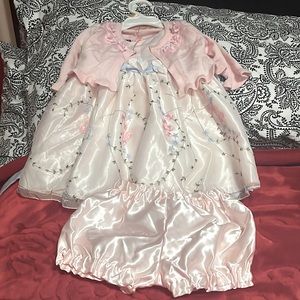 18 months pink floral dress with small jacket